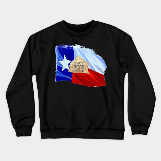 ALAMO FLAG Crewneck Sweatshirt by jmodern